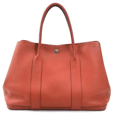 Pre-owned Hermes Red Color Country Leather Handbag Tote Bag ()