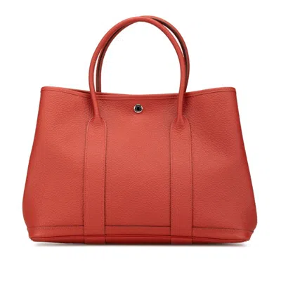Pre-owned Hermes Red Color Country Leather Tote Bag ()