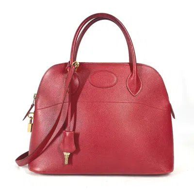 Pre-owned Hermes Red Color Courchevel Leather Handbag Shoulder Bag Tote Bag ()