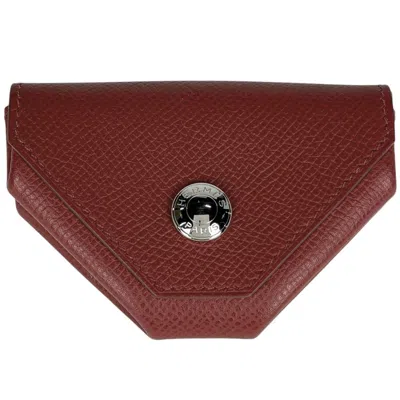 Pre-owned Hermes Red Color Epsom Leather Coin Purse/coin Case ()