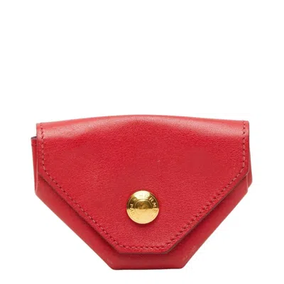 Pre-owned Hermes Red Color Rouge Casaque Coin Purse/coin Case () In Red Color, Rouge Casaque