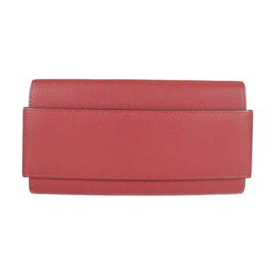 Pre-owned Hermes Red Color Rouge Grenat Wallet (bi-fold) () In Red Color, Rouge Grenat