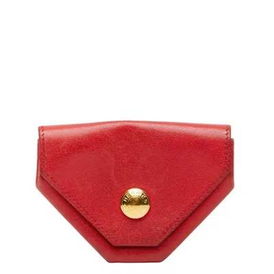 Pre-owned Hermes Red Color Swift Leather Coin Purse/coin Case ()