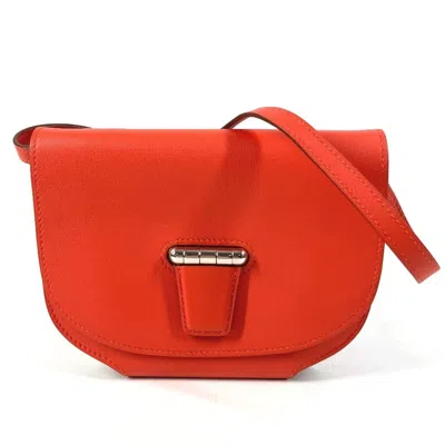 Pre-owned Hermes Red Color Swift Leather Pochette Shoulder Bag ()