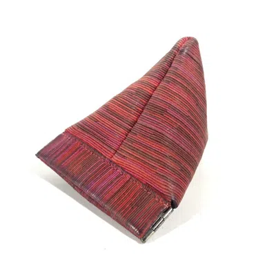 Pre-owned Hermes Red Color Vibrato Leather Coin Purse/coin Case ()