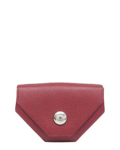 Hermes Red Epsom Leather Coin Purse (authentic Pre-loved)