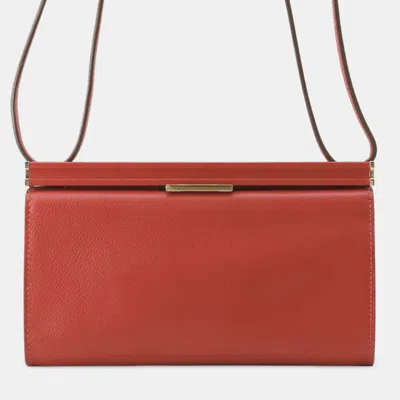 Pre-owned Hermes Red Evergrain Clic H 21