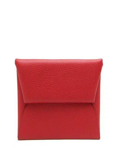 Hermes Red Leather Coin Purse (authentic Pre-loved)