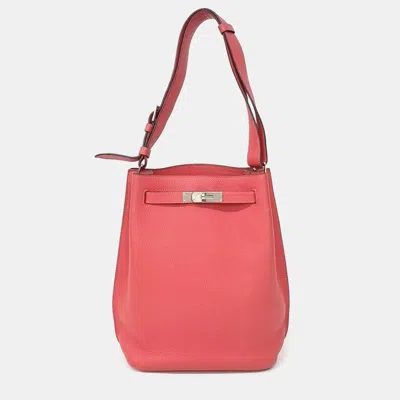 Pre-owned Hermes Red Leather Sokelly 22 (r)