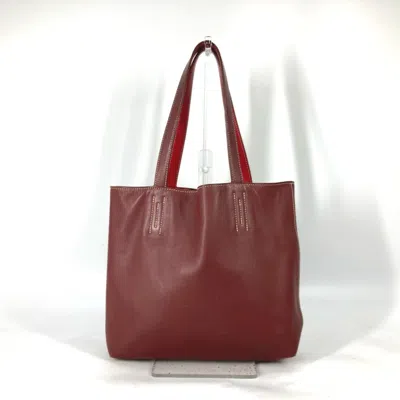 Pre-owned Hermes Red Leather Tote Bag ()