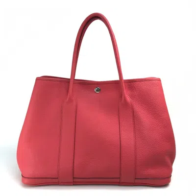 Pre-owned Hermes Red Leather Tote Bag ()