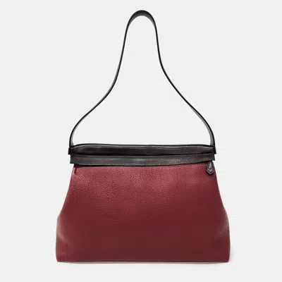 Pre-owned Hermes Red Leather Yeoh Bag