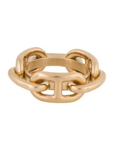 Pre-owned Hermes Regate Scarf 90 Ring In Gold