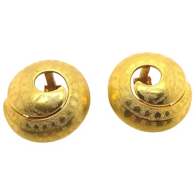 Pre-owned Hermes Retro Hermès Shell Earrings 18 Karat Yellow Gold, Circa 1950