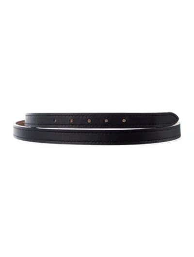 Pre-owned Hermes Reversible 13 Mm Belt Strap Belt Strap In Black