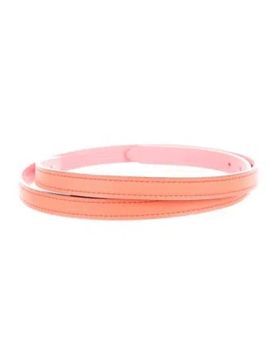 Pre-owned Hermes Reversible 13 Mm Belt Strap Belt Strap In Orange