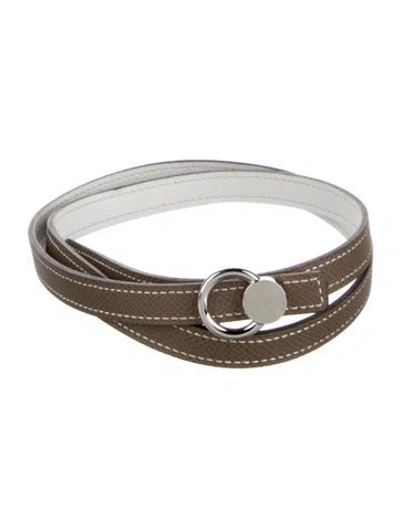 Pre-owned Hermes Reversible 13 Mm Clou De Selle Belt Kit In Multi