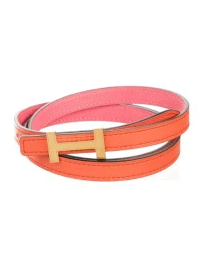 Pre-owned Hermes Reversible 13 Mm Focus Belt Kit In Multi