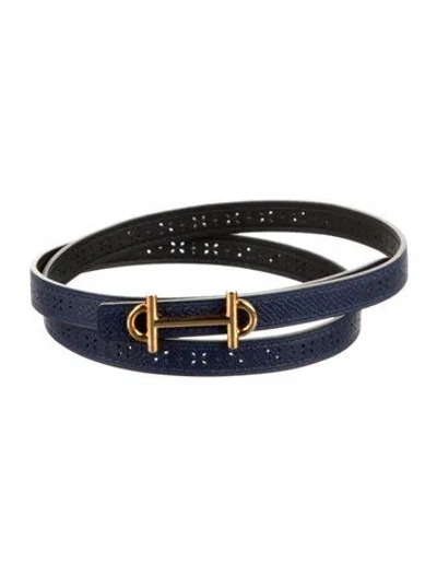 Pre-owned Hermes Reversible 13 Mm Gamma Belt Kit In Multi