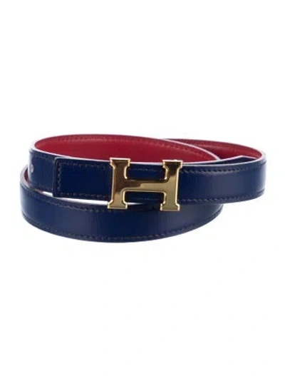 Pre-owned Hermes Reversible 13 Mm H Belt Kit In Multi