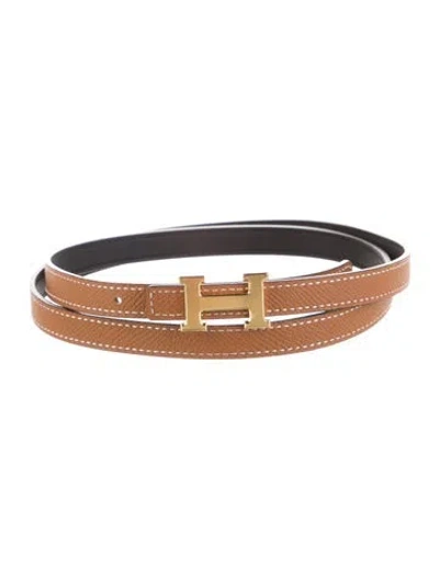 Pre-owned Hermes Reversible 13 Mm Mini Belt Kit In Multi