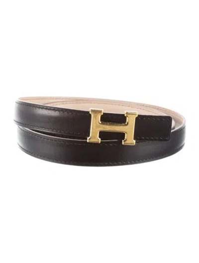 Pre-owned Hermes Reversible 18 Mm H Belt Kit