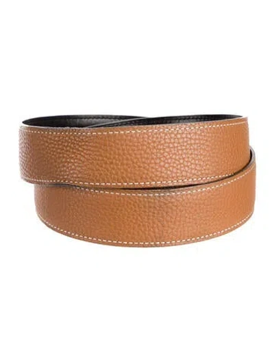 Pre-owned Hermes Reversible 2011 Belt Strap Belt Strap In Brown