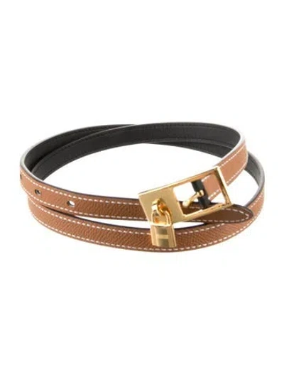 Pre-owned Hermes Reversible 2023 Lucky Belt In Black