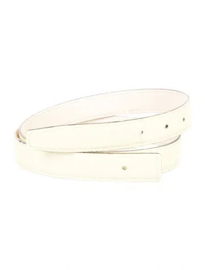 Pre-owned Hermes Reversible 24 Mm Belt Strap Belt Strap In Neutral