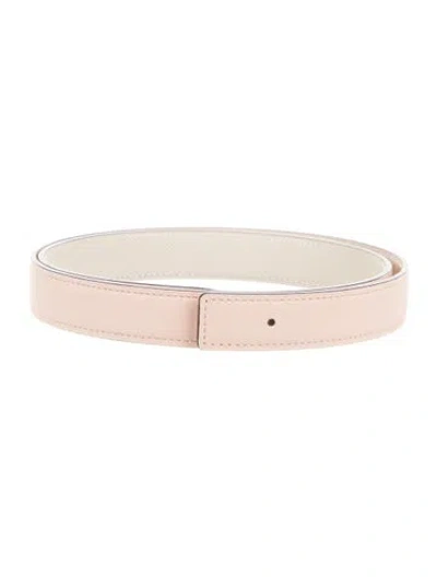 Pre-owned Hermes Reversible 24 Mm Belt Strap Belt Strap In Neutrals