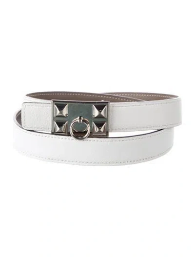 Pre-owned Hermes Reversible 24 Mm Collier De Chien Belt Kit In Multi