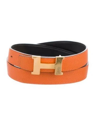 Pre-owned Hermes Reversible 24 Mm Constance Belt Kit In Multi