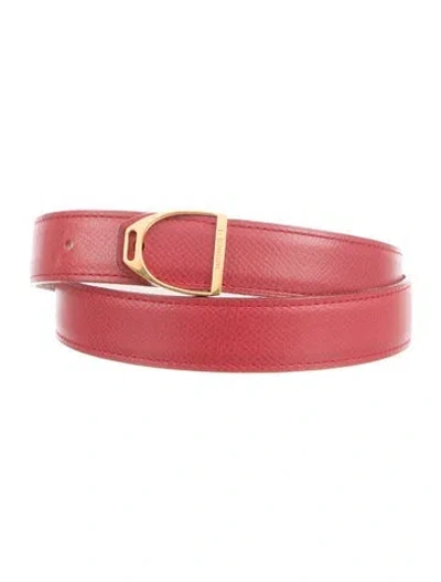 Pre-owned Hermes Reversible 24 Mm Etrier Belt Kit In Multi