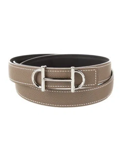 Pre-owned Hermes Reversible 24 Mm Gamma Belt Kit
