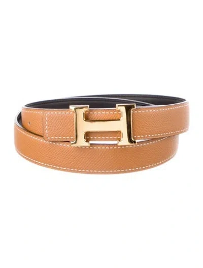 Pre-owned Hermes Reversible 24 Mm H Belt Kit In Multi
