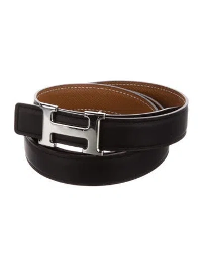 Pre-owned Hermes Reversible 24 Mm H Belt Kit In Multi
