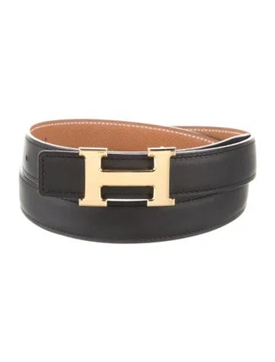 Pre-owned Hermes Reversible 24 Mm H Belt Kit In Multi