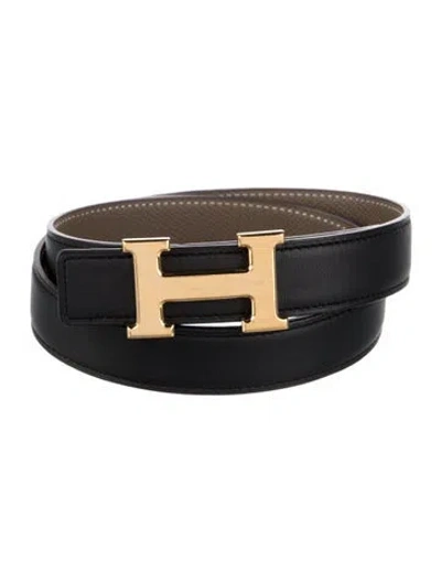 Pre-owned Hermes Reversible 24 Mm H Belt Kit In Multi