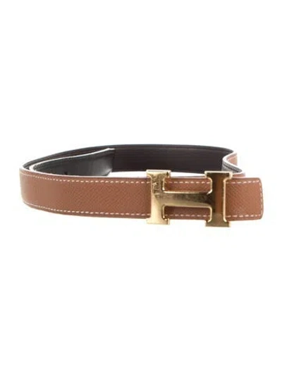 Pre-owned Hermes Reversible 24 Mm H Belt Kit In Multi