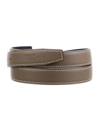 Pre-owned Hermes Reversible 24 Mm Mini Constance Belt Kit In Black/neutrals