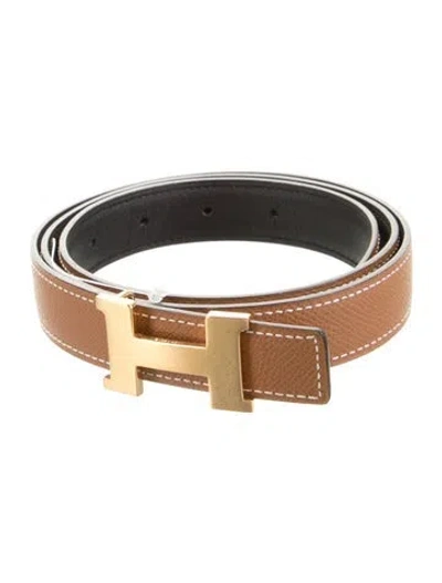 Pre-owned Hermes Reversible 24 Mm Mini Constance Belt Kit In Multi