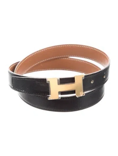 Pre-owned Hermes Reversible 24 Mm Mini Constance Belt Kit In Multi
