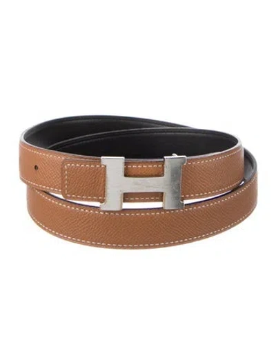 Pre-owned Hermes Reversible 24 Mm Mini Constance Belt Kit In Multi