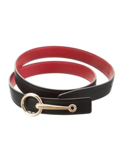 Pre-owned Hermes Reversible 24 Mm Mors Belt Kit In Multi