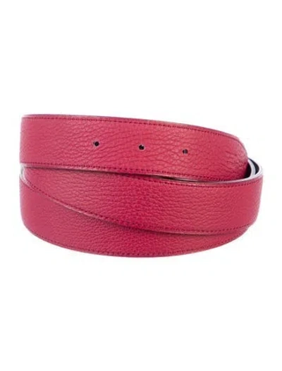 Pre-owned Hermes Reversible 32 Mm Athena Belt Kit In Black