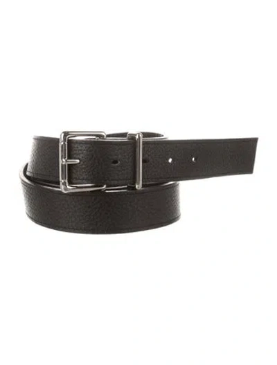 Pre-owned Hermes Reversible 32 Mm Belt In Black