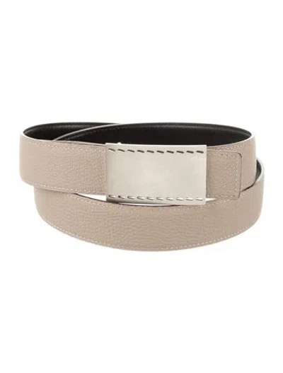 Pre-owned Hermes Reversible 32 Mm Belt Kit