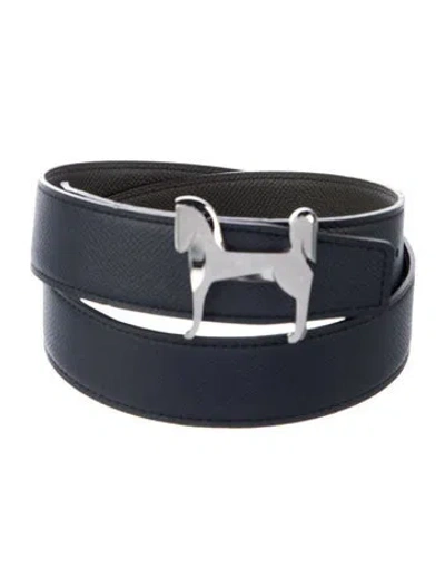Pre-owned Hermes Reversible 32 Mm Belt Kit In Multi