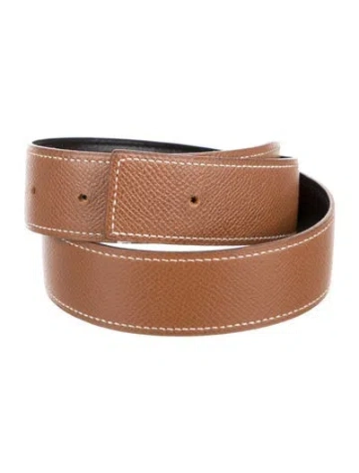 Pre-owned Hermes Reversible 32 Mm Belt Strap Belt In Multi