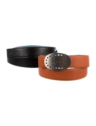 Pre-owned Hermes Reversible 32 Mm Belt Strap Belt In Multi